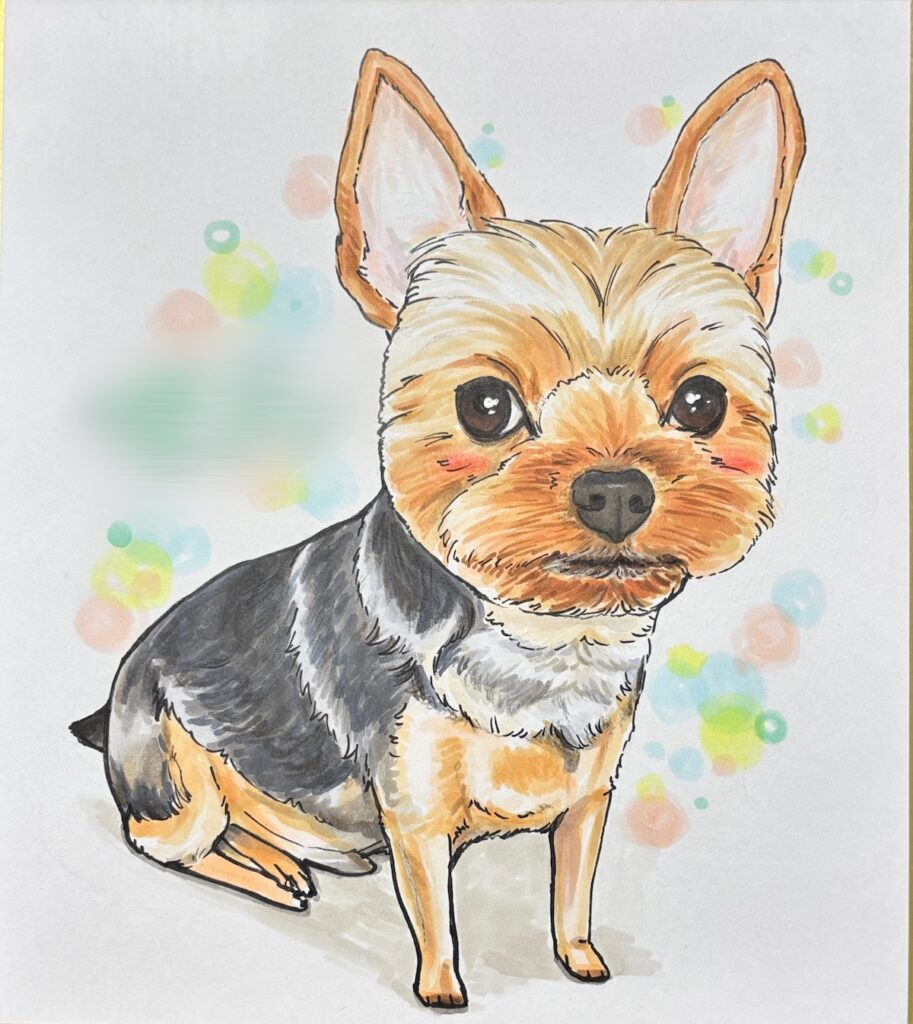 犬のそっくりな似顔絵